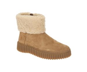 Clarks Torhill Turn Winter Stiefelette braun tan Plateau 26179563 - Größe 40