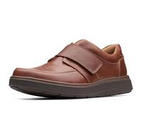 Clarks Herren Un Abode Strap Slipper, Schwarzes Leder, 48 EU