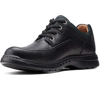 Clarks Un Brawley Lace Black Tumbled Leather 11.5 4E - Extra Wide