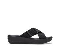Clarks Unisex Arla Wave Sandal, Black, 38 EU