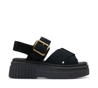 Sandale CLARKS "Evamar", Damen, Gr. 38, schwarz, Leder, Schuhe Sandale, mit Komfort-Features (97199532-38) schwarz