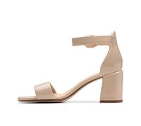 Clarks Unisex Ezoria Mae Sandal, Sand Patent, 37.5 EU
