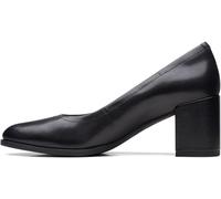Clarks Unisex Freva55 Court Sneaker, Black Leat, 0 US Women