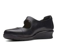 CLARKS Unisex Hope Henley Shoes, Black Leather, 41 EU