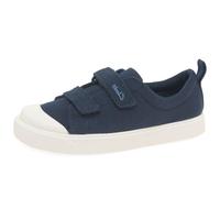 Clarks Unisex-Kinder Sneaker Niedrig, Blau (Navy Canvas Navy Canvas), 20 EU