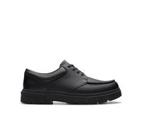 Clarks Unisex Lorcam Edge Y Shoes, Black Leather, 36 EU