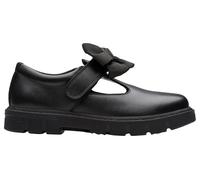 CLARKS Unisex Lorcam Hope K. Shoes, Black Leather, 34 EU