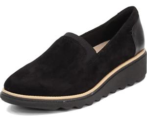 CLARKS Unisex Sharon Dolly Shoes, Black, 39 EU