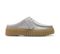 Clarks Pantoletten Leder Silber - 41,5