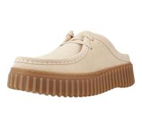 Slipper CLARKS "Torhill Mule", Damen, Gr. 39,5, beige, Leder, Schuhe Slipper, mit Contour Cushion-Fußbett (15268610-39,5) beige