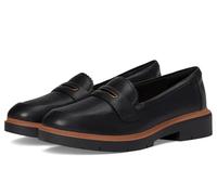 Clarks Westlynn Glow Penny Loafer für Damen, Schwarz Leder, 38.5 EU
