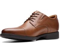 Clarks Herren Whiddon Cap Oxford, Dunkelbraunes Leder, 43 EU Weit