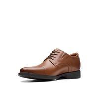 Clarks Herren Whiddon Cap Oxford, Dunkelbraunes Leder, 43 EU Weit