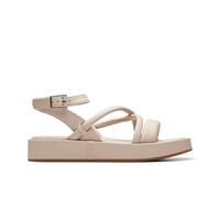 Clarks Women's Alda Cross Sandal, Sand Leather, 42 EU