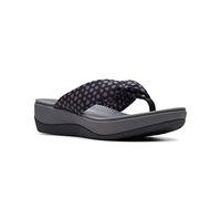 Clarks Women's Arla Glison Flip Flop Black Textile/black sole 8 M