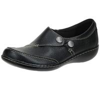 Clarks Women's Ashland Lane Q Slip-on Loafer, Burgundy, 6 M US