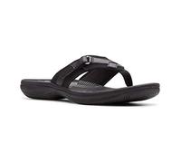 Clarks Women's Breeze Sea Flip-Flop Black Premium Black 7 M US