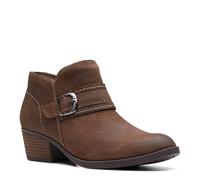 Clarks Women's Charlten Bay Ankle Boot, Dunkelbraunes Wildleder, 5
