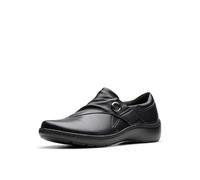 Clarks Cora Aubrie Damen-Schuhe, Schwarzes Leder, 6.5 UK Wide