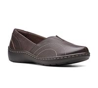 Clarks Women's Cora Meadow Loafer, Dunkelbraunes Leder, 42.5 EU