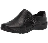 Clarks Women's Cora Poppy Loafer, Black Tumbled, 10 Narrow