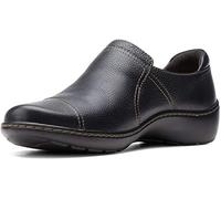 Clarks Women's Cora Poppy Loafer, Schwarz gewalkt, 9 X-Wide