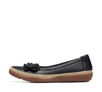 Clarks Damen Elaina Jade Ballerinas, Schwarz Leder, 44 EU Schmal