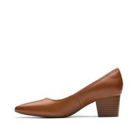 Clarks Women's Ellanie Hope Pump, Hellbraunes Leder, 8 Wide