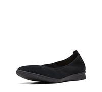 Clarks Women's Jenette Ease Ballet, Schwarzes Wildleder, 41.5 EU