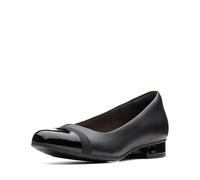 Clarks Womens Juliet Monte Leather Toe Cap Loafers, Schwarz, 11 Wide