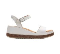 Clarks Women's Kassanda Lily Wedge Sandal, Aus weißem Leder., 42.5 EU