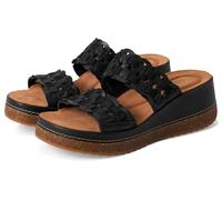 Clarks Originals Keil-Sandalette Damen Kassanda Mule – Schwarz Combi Leder – Gr. 37,5 EU