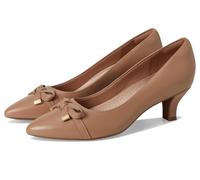 Clarks Women's Kepley Holly Pump, Warm Beige Leather, 12