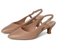Clarks Women's Kepley Lane Pump, Warm Beige Leather, 9.5 Wide