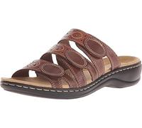 Clarks Women's Leisa Cacti Slide Sandal, Brown/Multi, 11 M US