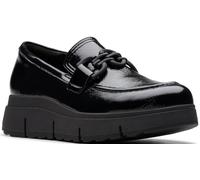 Clarks Women's Loriini Izzy Wedge Heel Slip On Loafer, Schwarzes Lackleder, 8 Wide