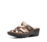 Clarks Women's Merliah Karli Sandal, Metallic Leather, 7.5