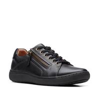 Clarks Damen Nalle Lace Sneaker, Schwarz/Schwarz, Größe 43, Schwarz/Schwarz, 41 EU