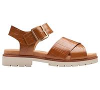 Clarks Women's Orinoco Cross Sandal, Tan Interest, 36 EU