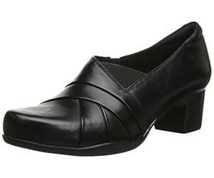 CLARKS Women's Rosalyn Adele, Schwarz Leder, 9 Narrow