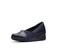 Clarks Originals Damen Loafer Suttyn Walk Marineblau Leder Wide