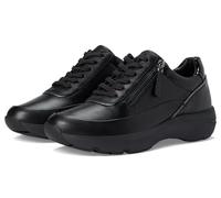 Clarks Women's Tivoli Zip Sneaker, Black Combi Leather, 7 Wide