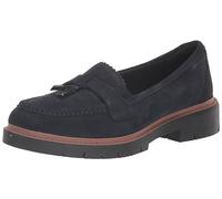 Clarks Women's Westlynn Bella Loafer, Marineblaues Velours, 6.5 Wide