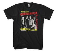 Clash - the - The Clash T Shirt Kanji Band Logo Nue offiziell Herren Schwarz S