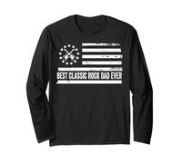 Classi Rock & Roll Music Vinyl US Amerikanische Flagge Retro Langarmshirt