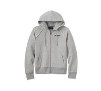 Classic Bar & Shield Zip Front Hoodie Damen Sweatshirt, Light Grey Heather, S S grau
