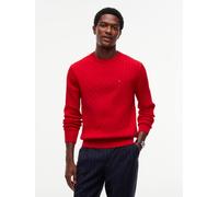 Tommy Hilfiger Regular Fit Pullover aus reiner Baumwolle in Rot, Größe M