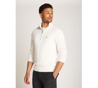 CLASSIC COTTON CABLE ZIP MOCK Gelb XL