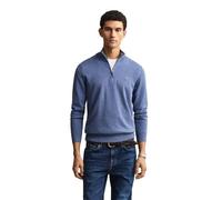 GANT Herren Classic Troyer aus Baumwolle (L) DENIM Blau MELANGE