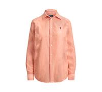 Classic-Fit Baumwoll-Leinen-Hemd S Orange